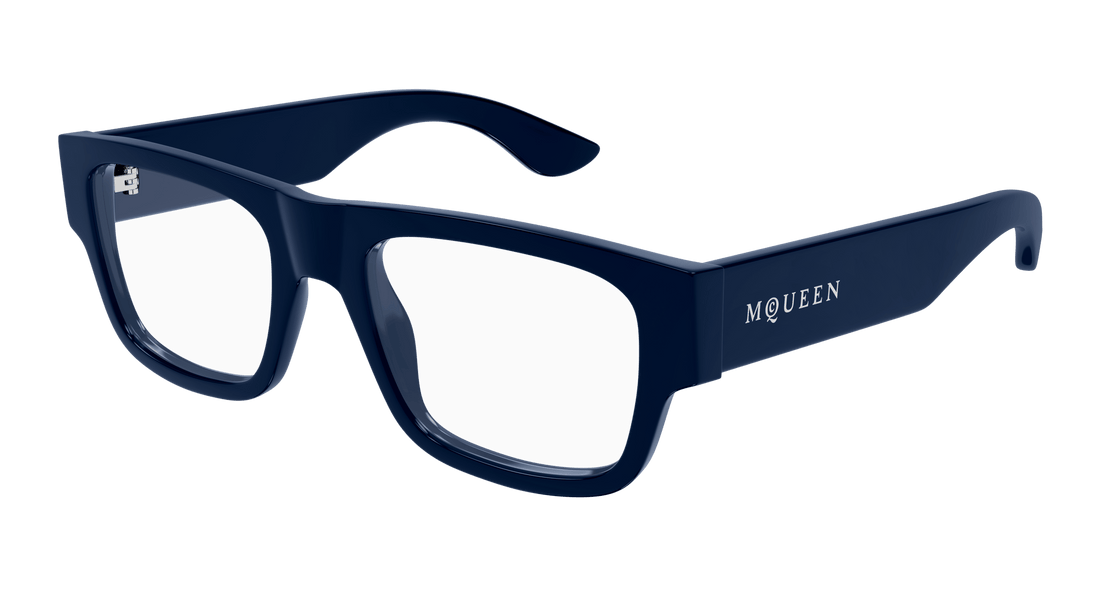 Occhiali da vista alexander mcqueen am0511o 003 azul square masculino taglia 53mm - Vista principale