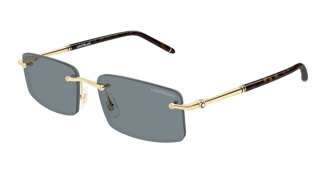 Occhiali da sole montblanc mb0443s 004 dorado rectangular / squared masculino taglia 56mm - Vista principale