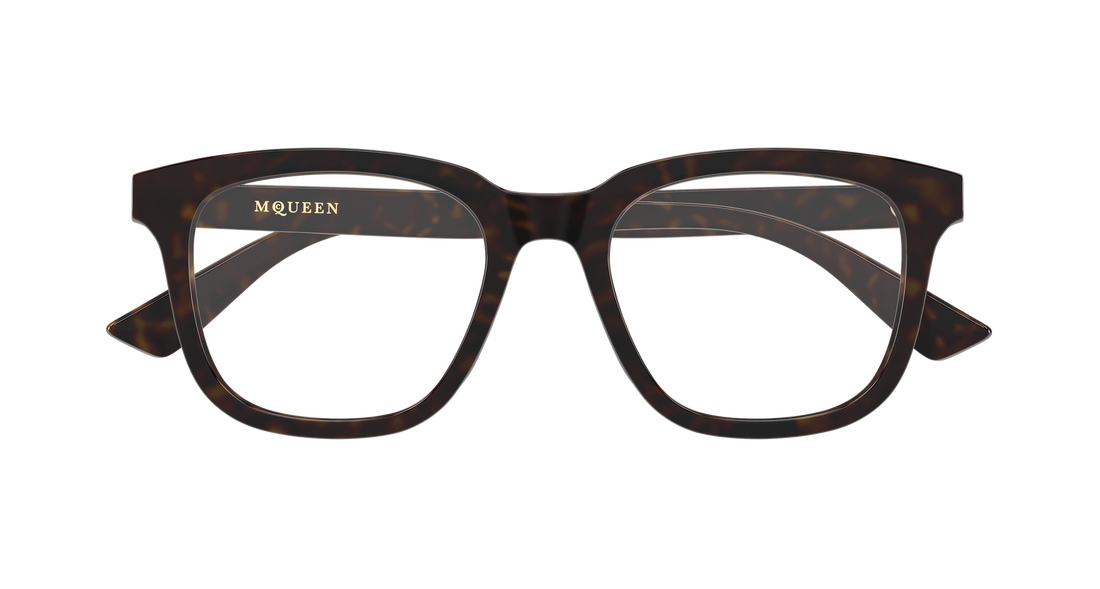 Gafas graduadas alexander mcqueen am0539o 002 havana rectangular / squared femenino talla 52mm - Vista de detalle
