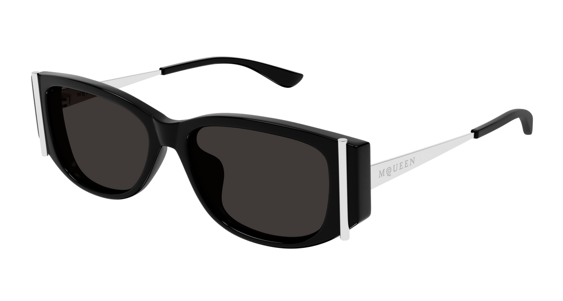 Solglasögon alexander mcqueen am0494sa 001 negro round femenino storlek 55mm - Huvudvy