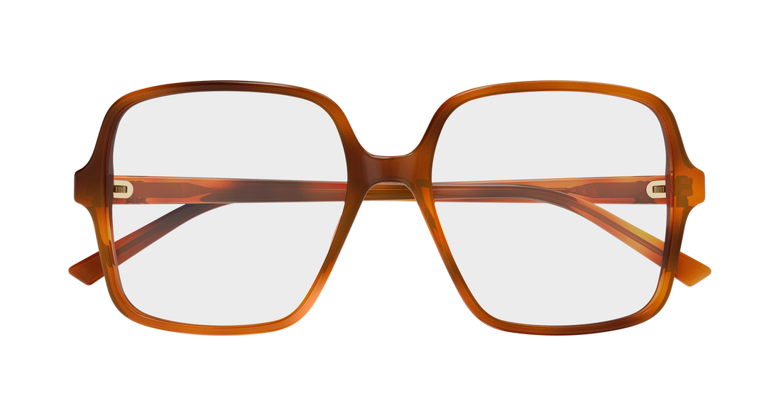 Prescription glasses gucci gg1994o 006 havana rectangular / squared femenino size 53mm - Detailed view