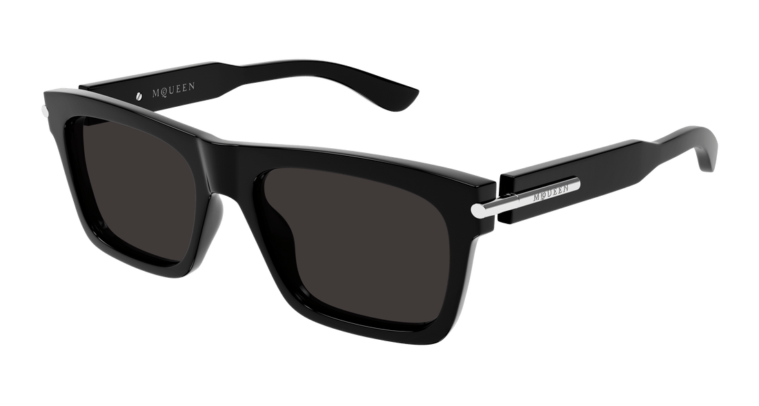 Solglasögon alexander mcqueen am0495s 001 negro square masculino storlek 55mm - Huvudvy