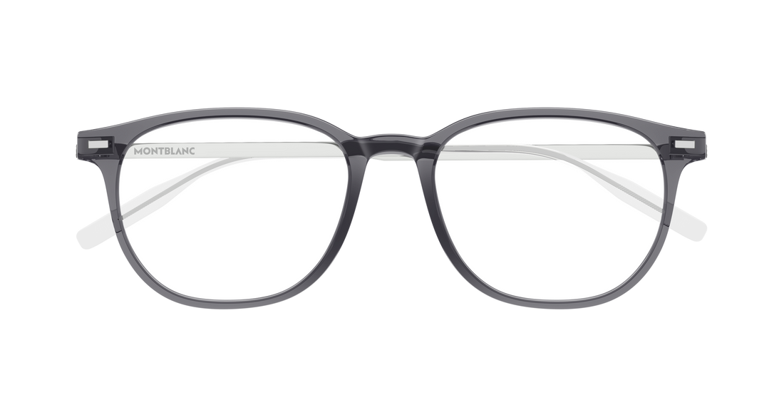 Occhiali da vista montblanc mb0448oa 003 gris round/oval/panthos masculino taglia 53mm - Vista dettagliata
