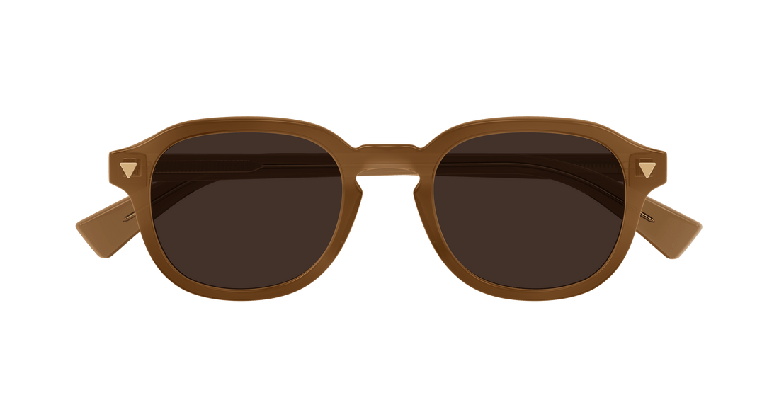 Occhiali da sole bottega veneta bv1364s 004 marron round masculino taglia 49mm - Vista dettagliata