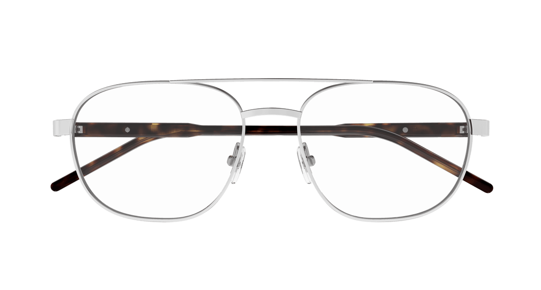 Óculos graduados gucci gg1800o 002 plateado square masculino tamanho 56mm - Vista de detalhe