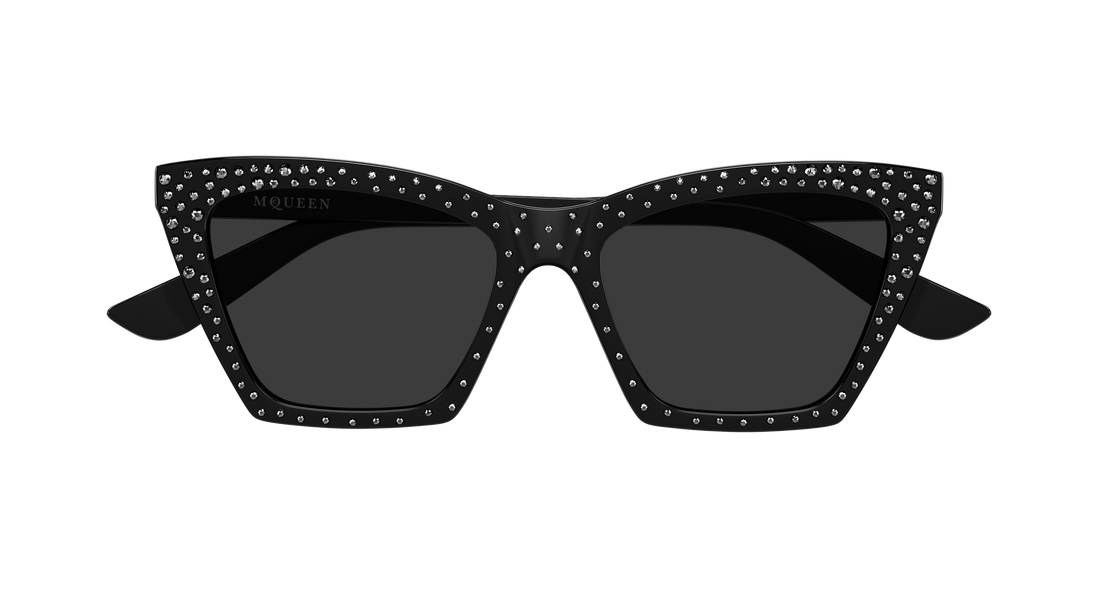 Solglasögon alexander mcqueen am0536s 005 negro cat eye femenino storlek 54mm - Detaljvy
