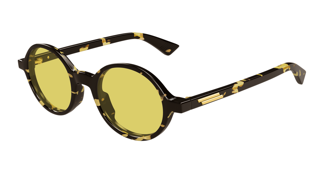 Lunettes de soleil bottega veneta bv1430s 002 havana round/oval/panthos unisex taille 48mm - Vue principale