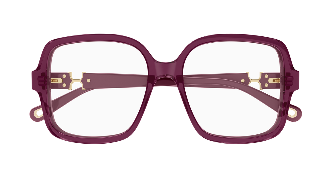Óculos graduados chloé ch0335o 005 burdeos rectangular / squared femenino tamanho 54mm - Vista de detalhe
