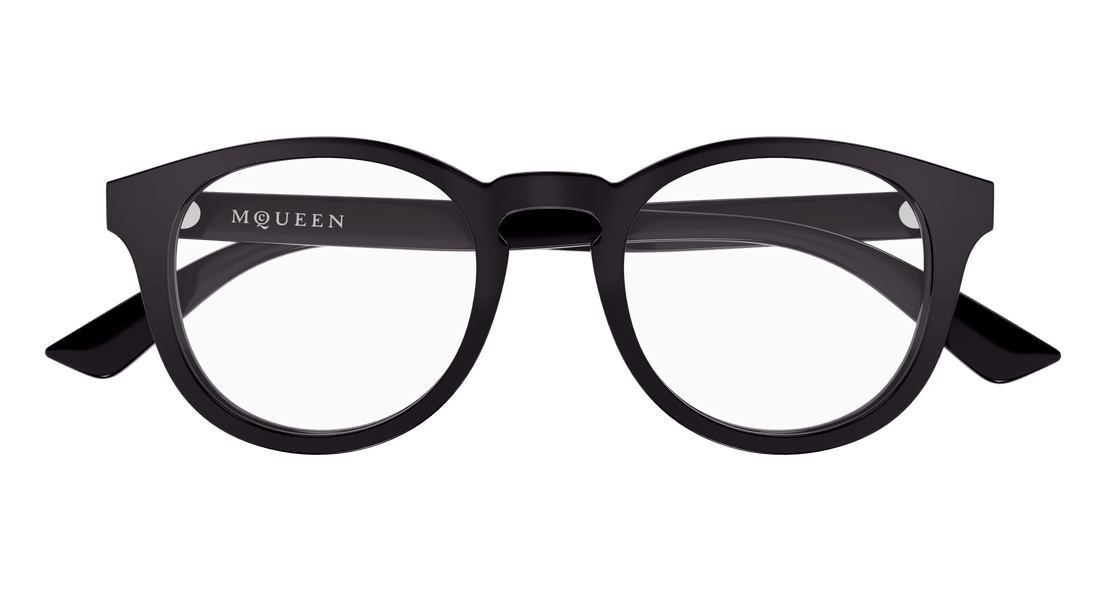 Gafas graduadas alexander mcqueen am0514o 006 violeta round unisex talla 48mm - Vista de detalle