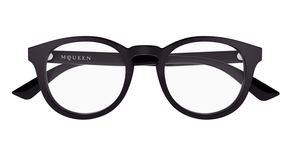 Occhiali da vista alexander mcqueen am0514o 006 violeta round unisex taglia 48mm - Vista dettagliata