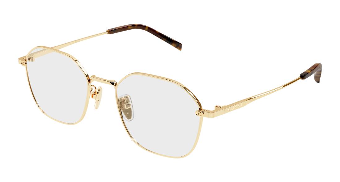 Prescription glasses gucci gg1956ok 001 dorado rectangular / squared femenino size 51mm - Main view