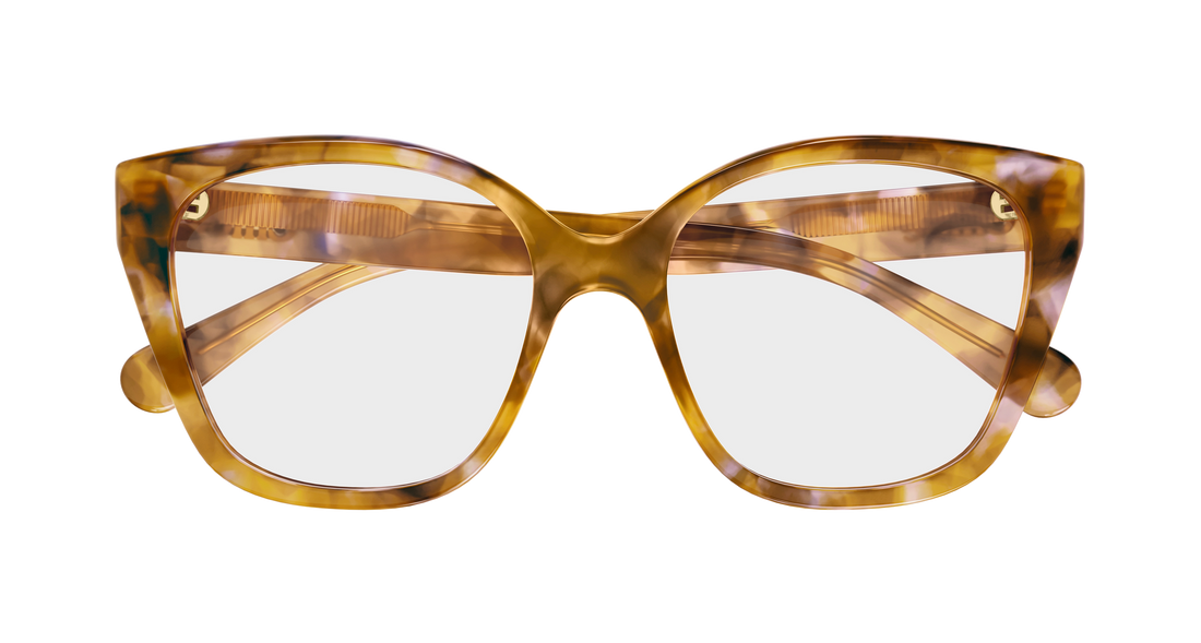 Occhiali da vista chloé ch0241o 006 havana cat eye femenino taglia 53mm - Vista dettagliata