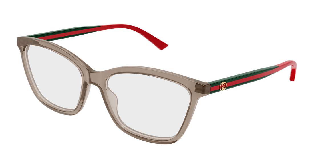 Brillen gucci gg1989o 003 marron cat eye femenino größe 56mm - Hauptansicht