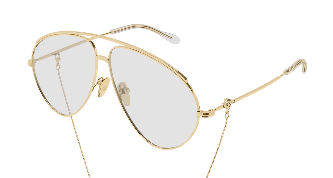 Sunglasses gucci gg1654s 010 dorado pilot/navigator femenino size 60mm - Main view