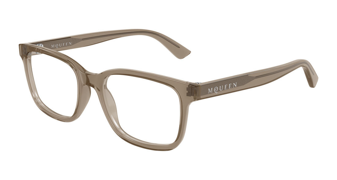 Occhiali da vista alexander mcqueen am0541o 011 marron rectangular / squared masculino taglia 54mm - Vista principale