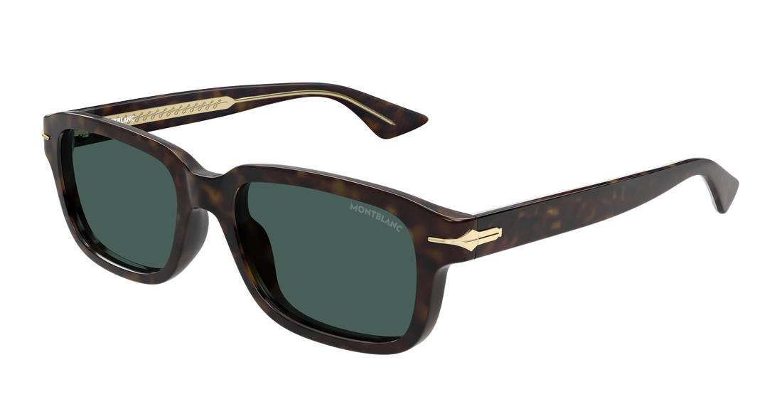 Occhiali da sole montblanc mb0436s 002 havana rectangular / squared masculino taglia 54mm - Vista principale