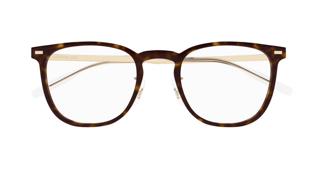 Occhiali da vista montblanc mb0393on 003 havana square masculino taglia 51mm - Vista dettagliata