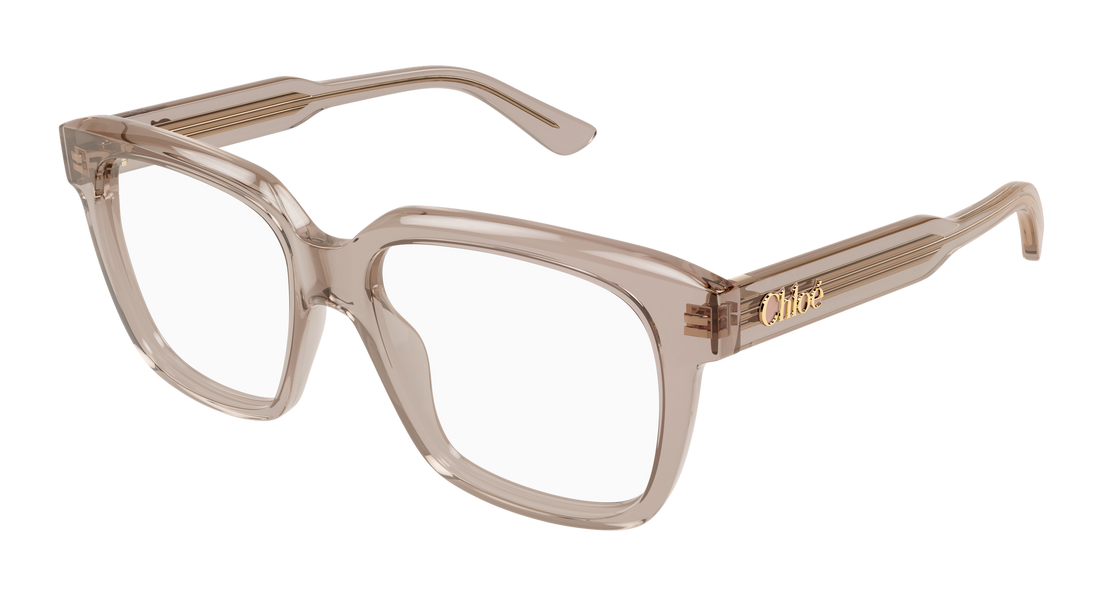 Briller chloé ch0340o 009 marron geometric femenino størrelse 55mm - Hovedvisning