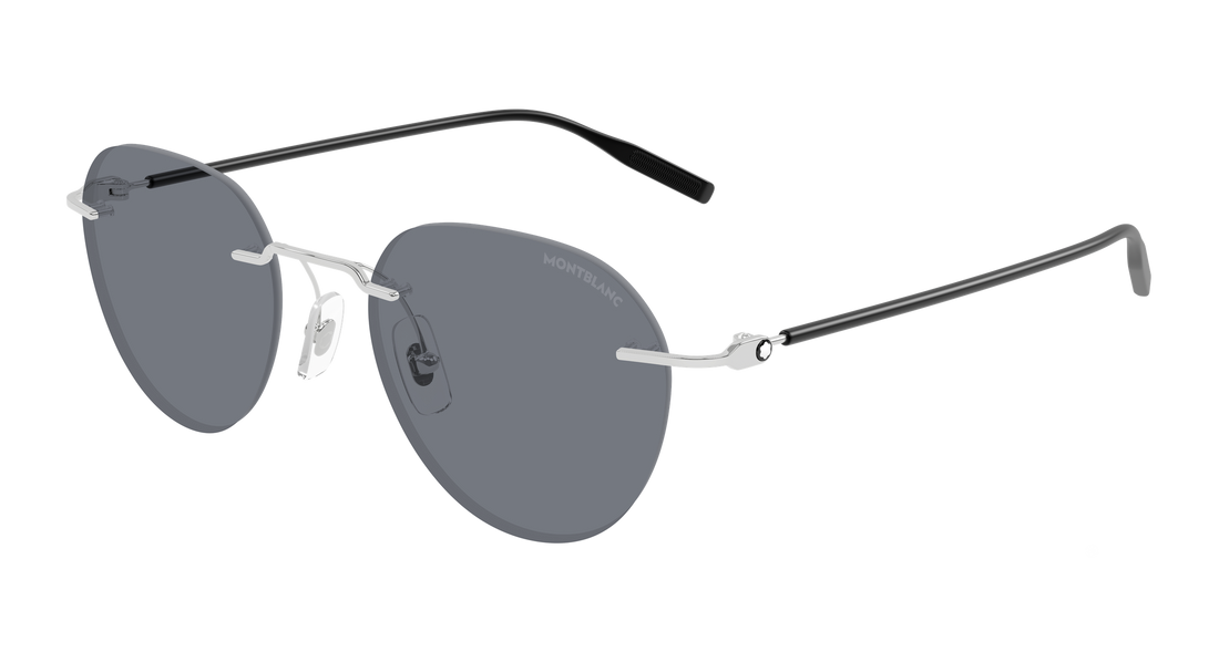 Occhiali da sole montblanc mb0428s 002 plateado round/oval/panthos masculino taglia 51mm - Vista principale