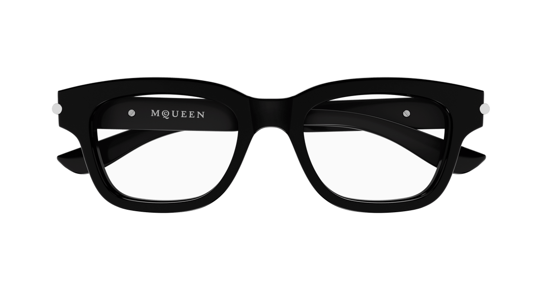 Glasögon alexander mcqueen am0497o 005 negro square unisex storlek 52mm - Detaljvy