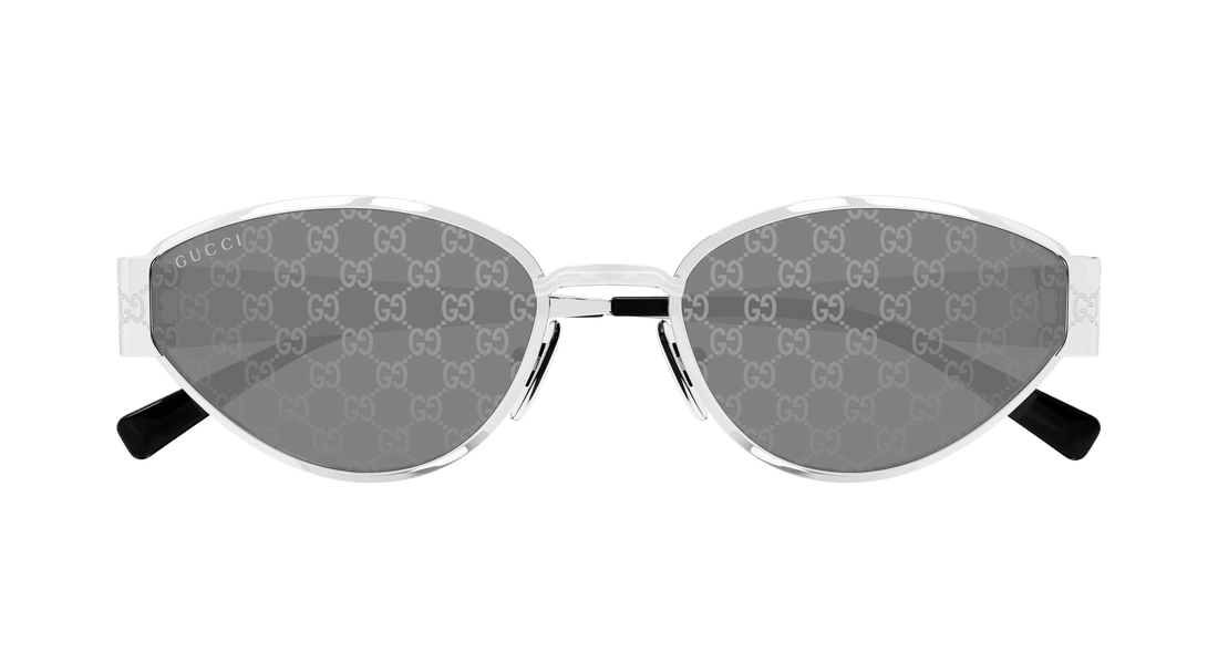 Sunglasses gucci gg1853s 002 plateado geometric femenino size 55mm - Detailed view