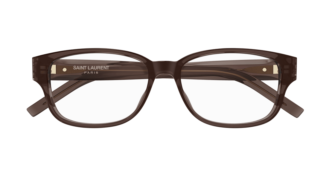 Prescription glasses saint laurent sl m149 009 marron square unisex size 52mm - Detailed view