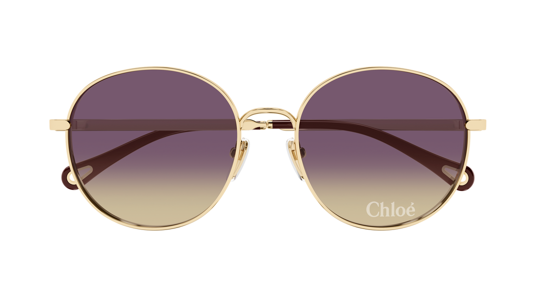 Occhiali da sole chloé ch0325sk 001 dorado round/oval/panthos femenino taglia 56mm - Vista dettagliata