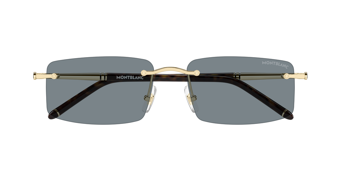 Occhiali da sole montblanc mb0443s 004 dorado rectangular / squared masculino taglia 56mm - Vista dettagliata