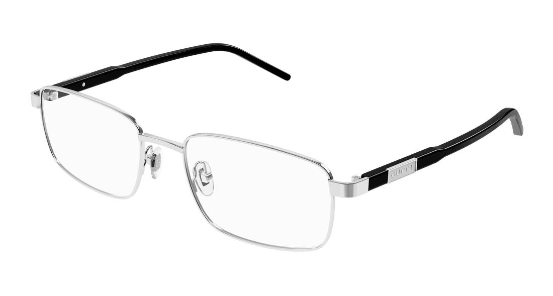 Óculos graduados gucci gg1801o 001 plateado square masculino tamanho 54mm - Vista principal