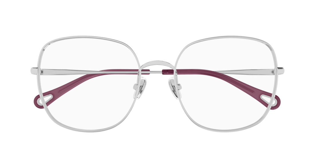 Óculos graduados chloé ch0345o 001 plateado geometric femenino tamanho 56mm - Vista de detalhe