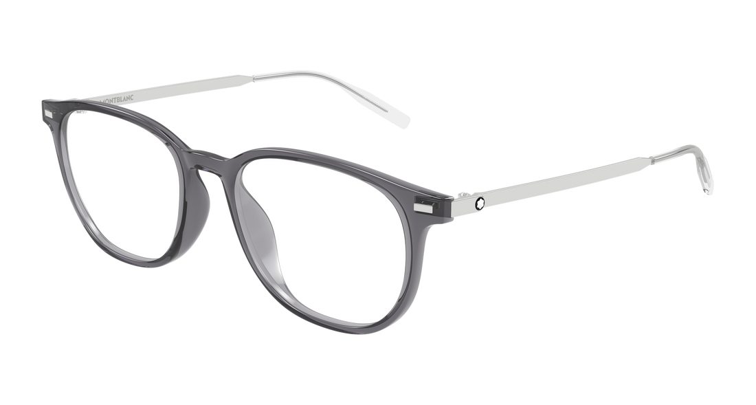 Occhiali da vista montblanc mb0448oa 003 gris round/oval/panthos masculino taglia 53mm - Vista principale