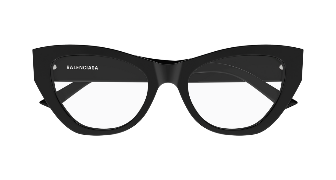Occhiali da vista balenciaga bb0449o 001 negro cat eye femenino taglia 53mm - Vista dettagliata