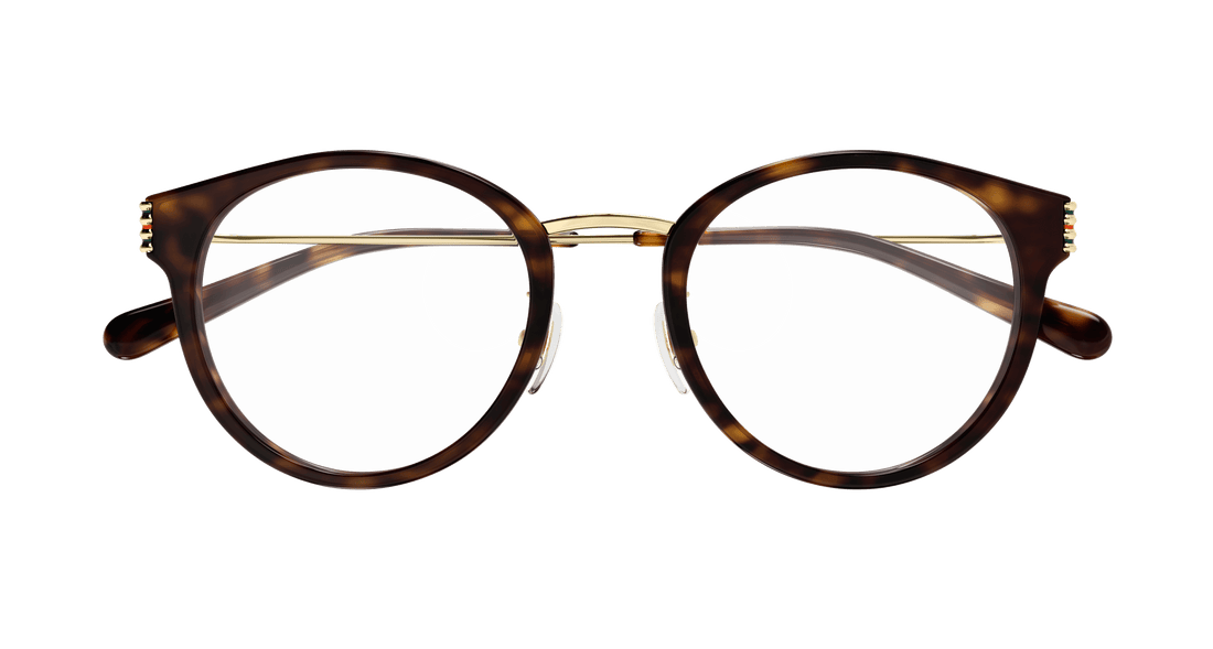 Brillen gucci gg1885oa 002 havana round femenino größe 51mm - Detailansicht