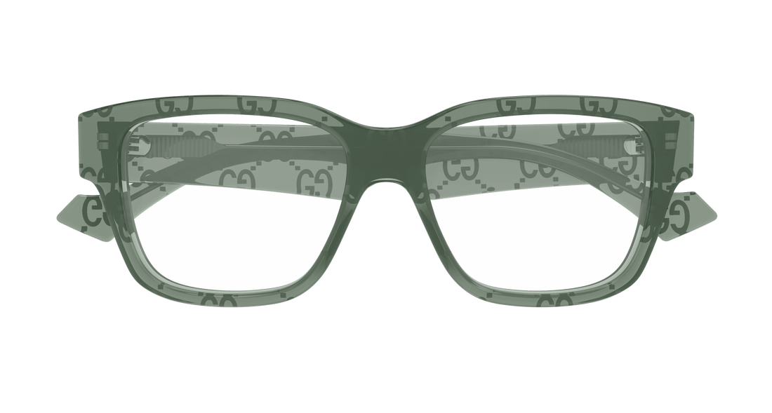 Gafas graduadas gucci gg1428o 012 verde square masculino talla 55mm - Vista de detalle