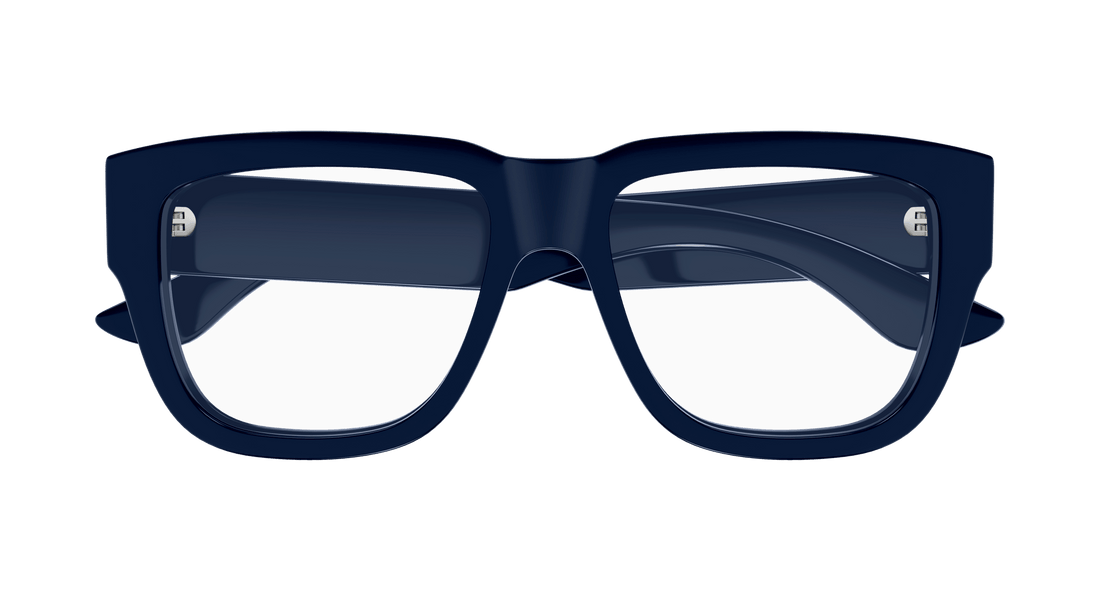 Occhiali da vista alexander mcqueen am0510o 003 azul square unisex taglia 55mm - Vista dettagliata