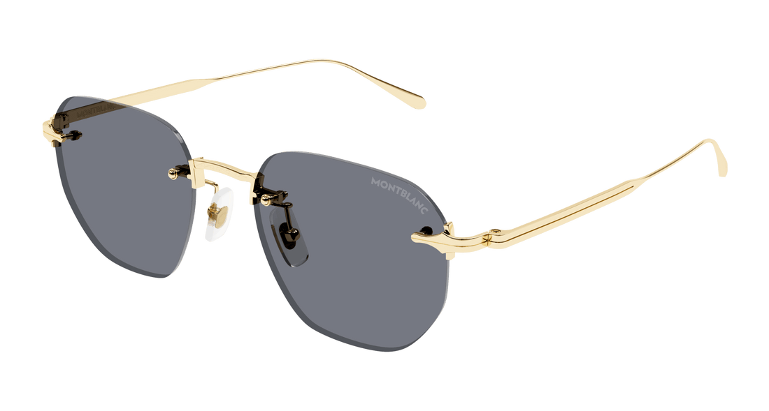 Sonnenbrillen montblanc mb0405s 001 dorado round masculino größe 51mm - Hauptansicht