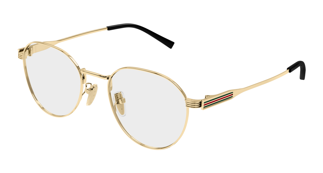 Occhiali da vista gucci gg1993ok 002 dorado round/oval/panthos masculino taglia 51mm - Vista principale