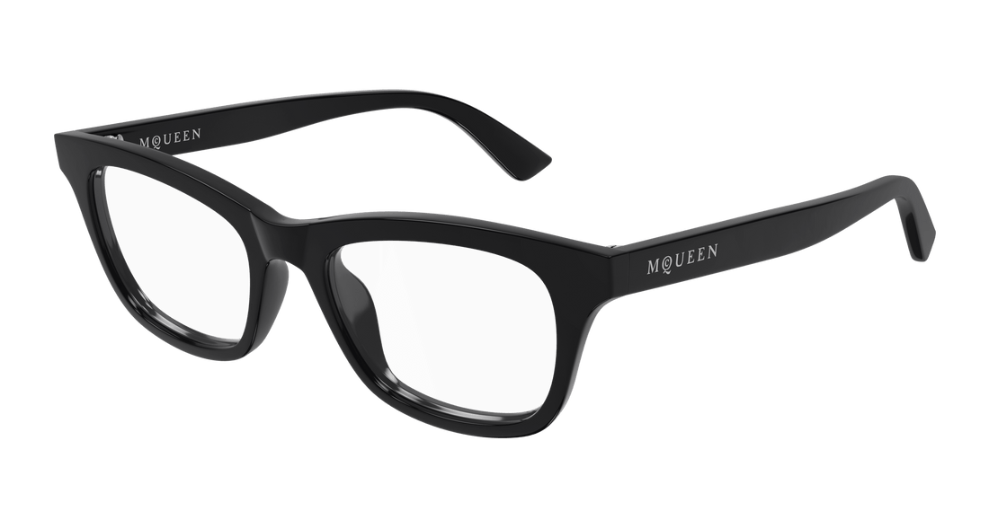 Occhiali da vista alexander mcqueen am0515o 011 gris cat eye femenino taglia 52mm - Vista principale