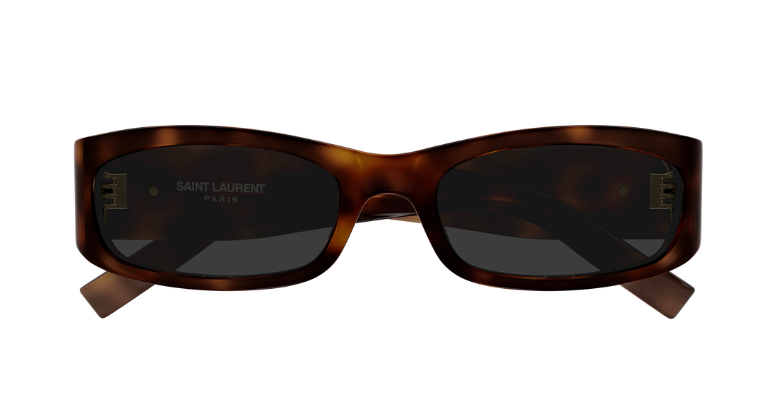 Lunettes de soleil saint laurent sl m152/f 003 havana rectangular / squared unisex taille 57mm - Vue détaillée