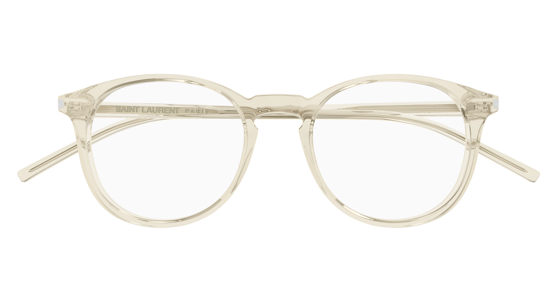 Prescription glasses saint laurent sl 106 026 amarillo round/oval/panthos unisex size 50mm - Detailed view