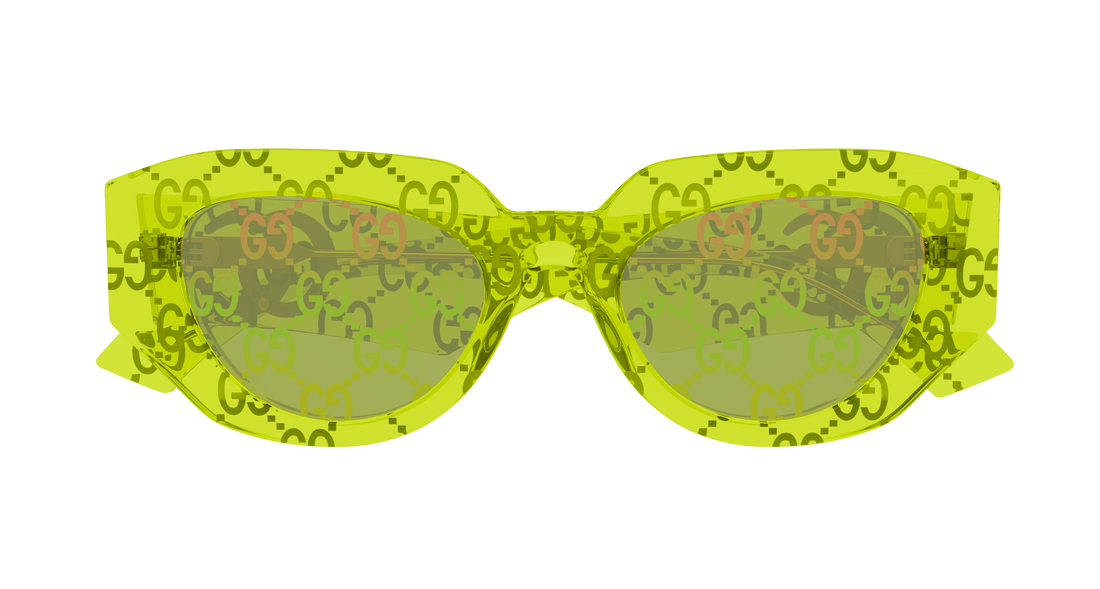 Sunglasses gucci gg1421s 007 verde geometric femenino size 51mm - Detailed view