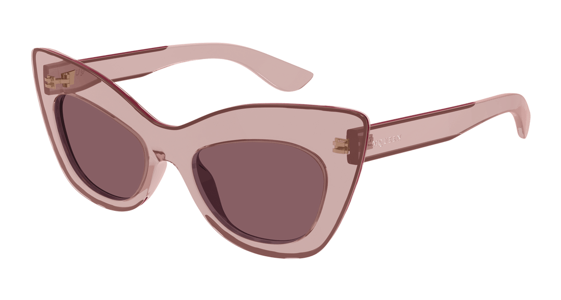 Solglasögon alexander mcqueen am0516s 004 rosa cat eye femenino storlek 52mm - Huvudvy