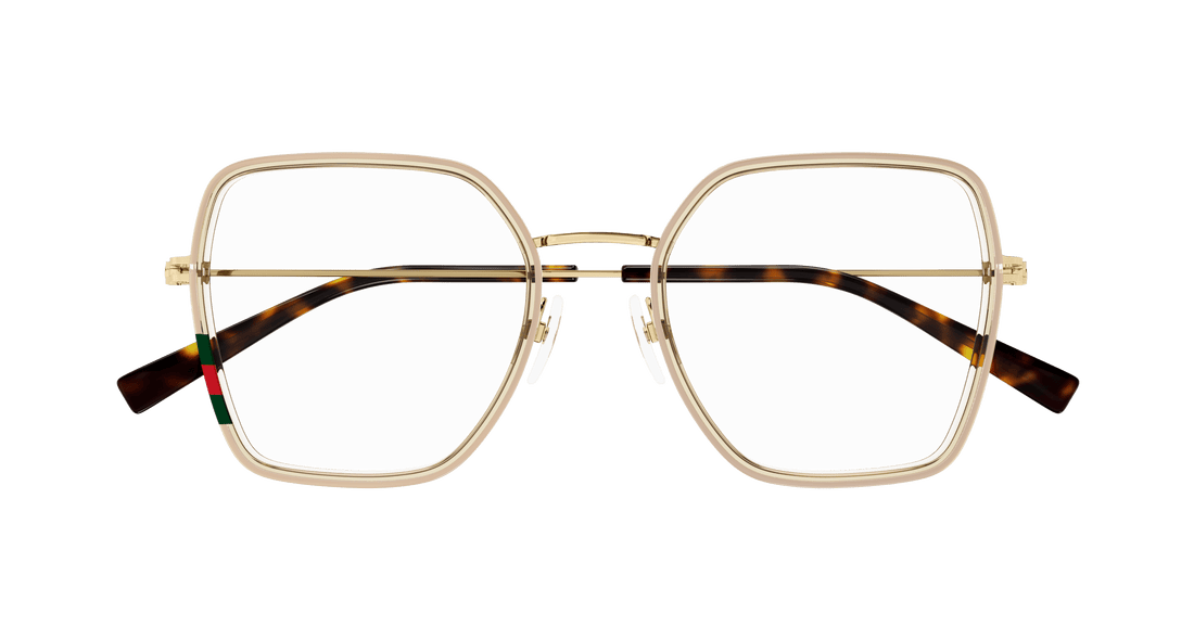 Óculos graduados gucci gg1850o 003 amarillo square femenino tamanho 51mm - Vista de detalhe