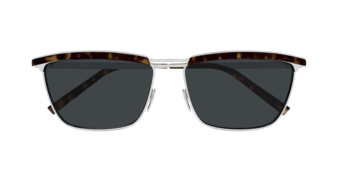 Occhiali da sole saint laurent sl 795 joe 002 plateado rectangular / squared masculino taglia 57mm - Vista dettagliata