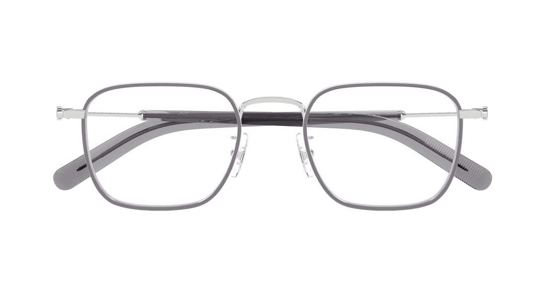 Occhiali da vista montblanc mb0424o 004 plateado rectangular / squared masculino taglia 50mm - Vista dettagliata