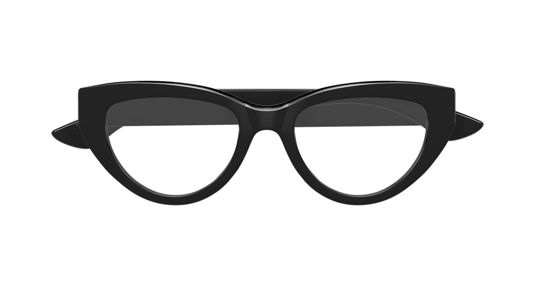 Occhiali da vista alexander mcqueen am0529o 001 negro cat eye femenino taglia 52mm - Vista dettagliata