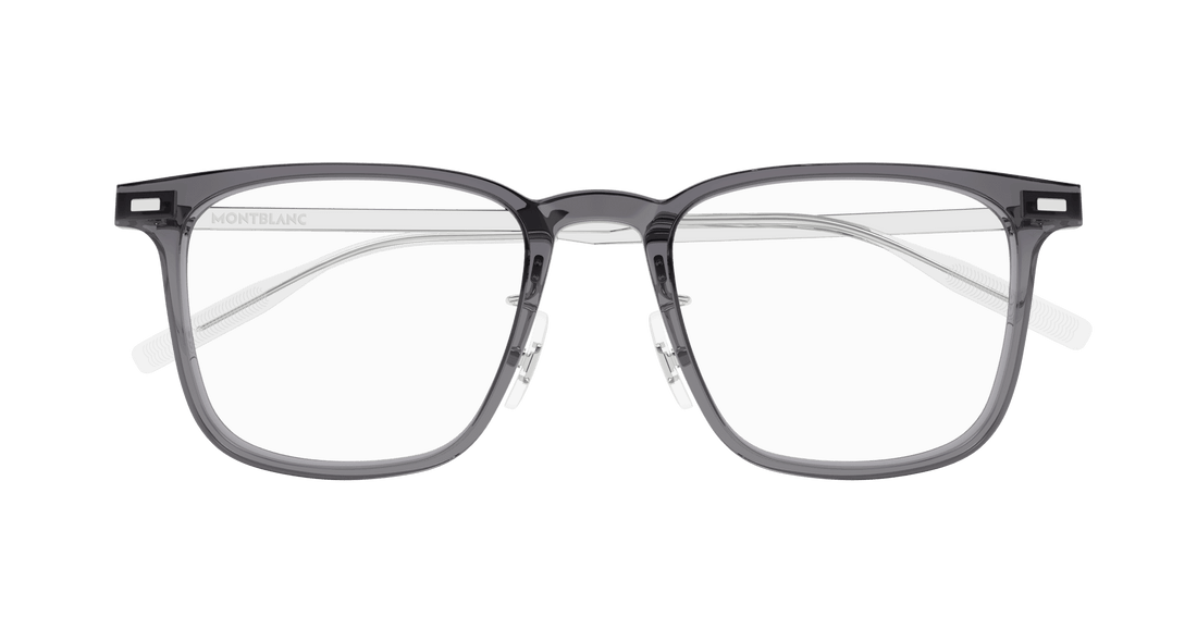 Occhiali da vista montblanc mb0395on 004 gris square masculino taglia 51mm - Vista dettagliata
