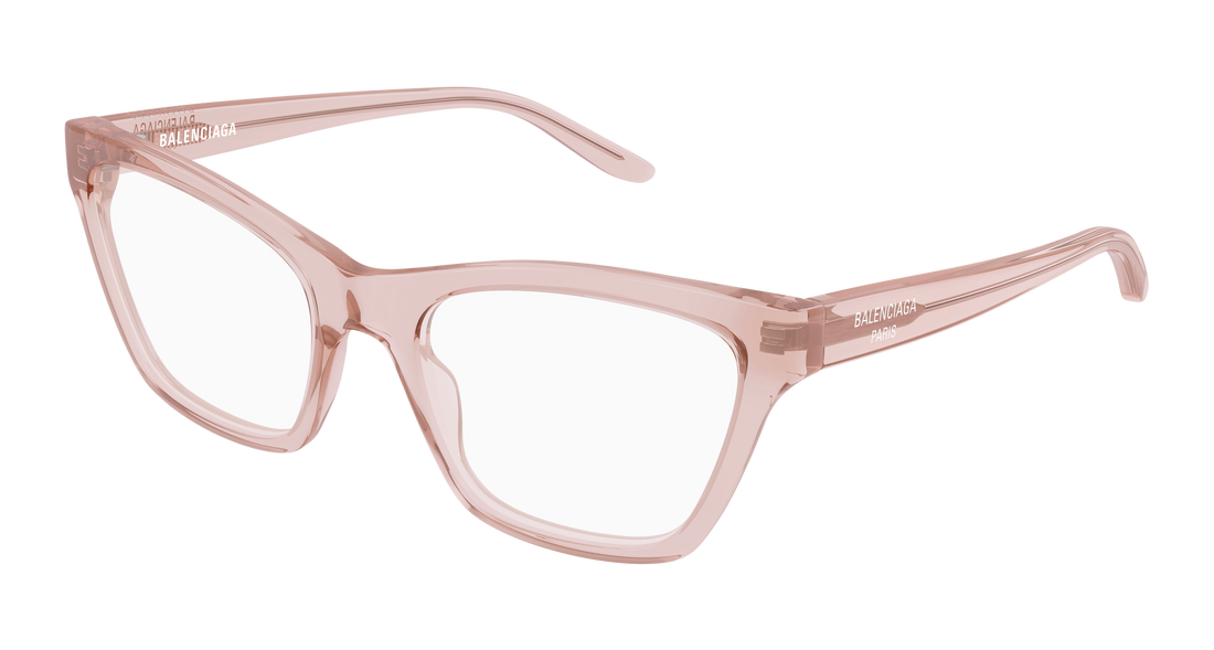 Occhiali da vista balenciaga bb0440o 007 rosa cat eye femenino taglia 56mm - Vista principale