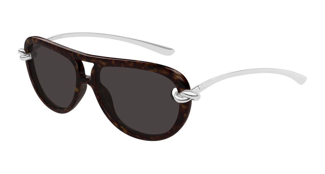 Lunettes de soleil bottega veneta bv1418s 002 havana pilot/navigator femenino taille 58mm - Vue principale