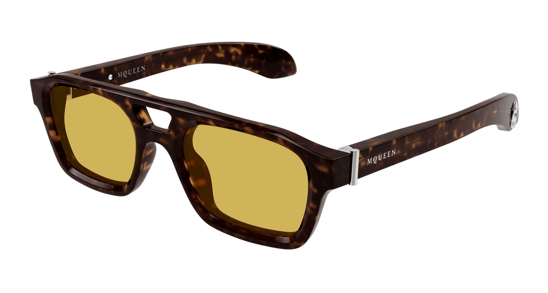Sunčane naočale alexander mcqueen am0505s 002 havana pilot masculino veličina 52mm - Glavni prikaz